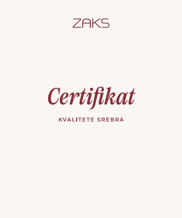 ZAKS CERTIFIKAT SREBRO