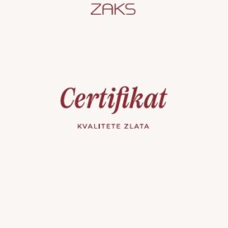 ZAKS CERTIFIKAT ZLATO