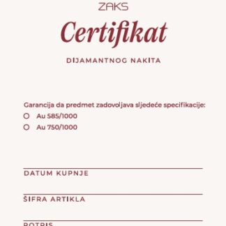 ZAKS CERTIFIKAT DIJAMANTI