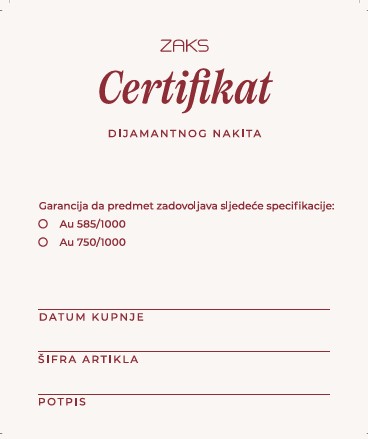 ZAKS CERTIFIKAT DIJAMANTI