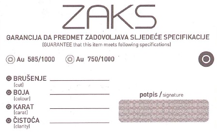 ZAKS CERTIFIKAT DIJAMANTI